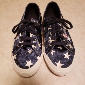 Superga velvet star sneakers